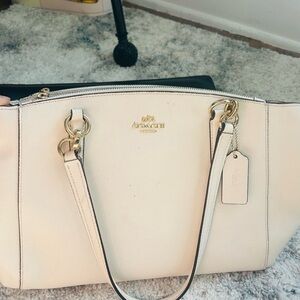 Coach Cream Leather Tote Bag